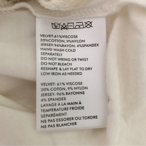 Deletta Oak Song Velvet Top Bird Small Cream Anthropologie - Picture 6 of 7